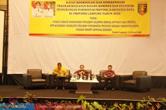
					Sinergi Program EGovernment, Dinas Kominfotik Provinsi Lampung Gelar Rapat Koordinasi Dengan Dinas Kominfo Kabupaten/Kota Se-Lampung