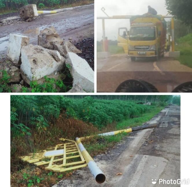 
Potal Jalan Dinas PUPR Tubaba Roboh Di Duga Di Tabrak Oknum Sopir Truck