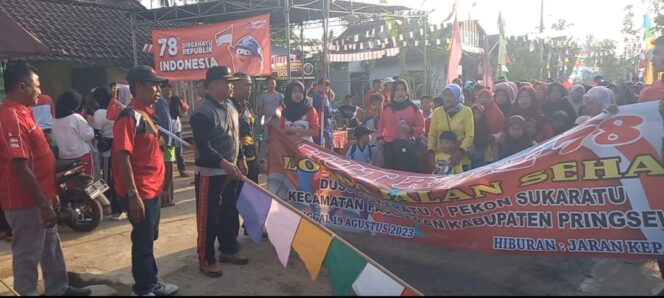 
Dusun I Pekon Sukaratu Gelar Jalan Sehat Ikut Meriahkan HUT Ke-78 Kemerdekaan RI