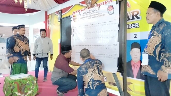 
Muhari No urut 2 Unggul 557 Suara dari Incumbent No 1 Henry Setyawan di Pilkades desa Tisnogambar