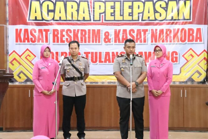 Polres Tulang Bawang Serahkan Jabatan dan Lepas Dua Kasat yang Berdedikasi Tinggi di Tulang Bawang!