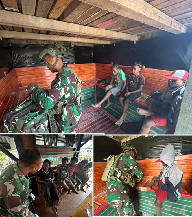 
Satgas Yonif 509 Kostrad Kembali Memberikan Masyarakat Pelayanan Kesehatan Melalui TK Mamba