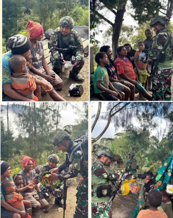 TK Mamba Melaksanakan Patroli ke Honai – Honai dan memberikan Bantuan ke Masyarakat