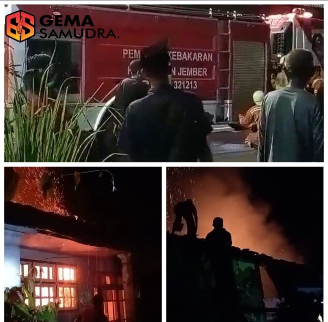 
Salah satu Rumah di Kecamatan Ajung, Jember, Ludes dilalap si JAGO MERAH