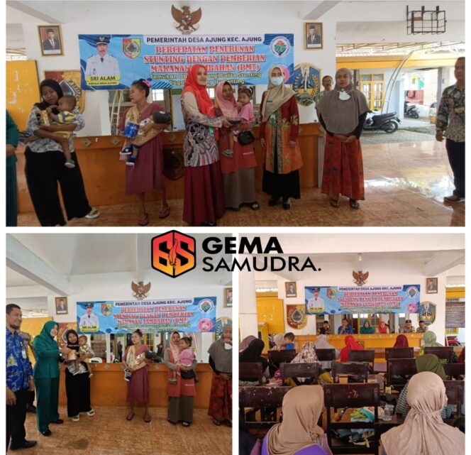 Pemberian Makanan Tambahan dengan Sasaran Bumil dan Balita Oleh Pemdes Ajung dalam Program Percepatan Penurunan Stunting