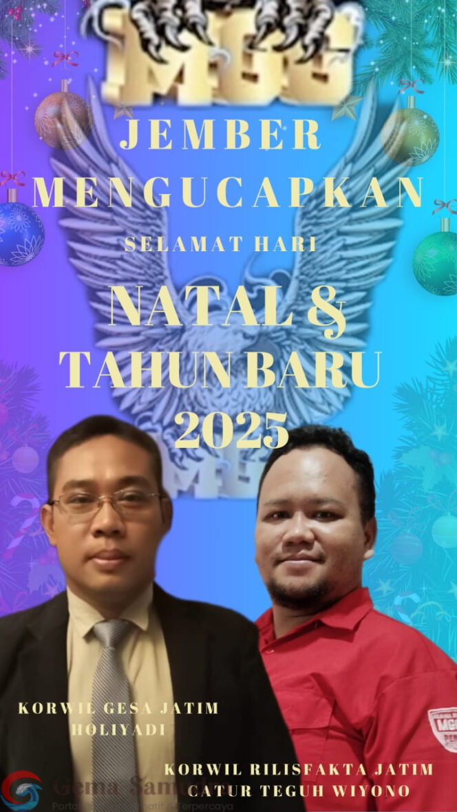 
Ucapan Selamat Natal Tahun Baru Korwil Jatim Gema Samudera Holiyadi Dan Rilisfakta Catur Teguh Wiyono