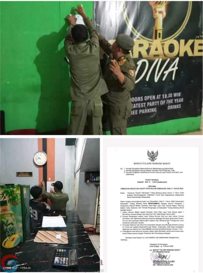 
Bulan Ramadhan 1446.H. 2025 Sat Pol PP Di Kabupaten Tubaba Tutup Tempat Hiburan Malam