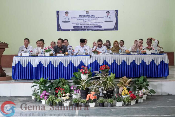 
Walikota dan Wakil Walikota Metro Hadiri Musrenbang Kelurahan Ganjar Agung 2025, Fokus pada Pembangunan Infrastruktur