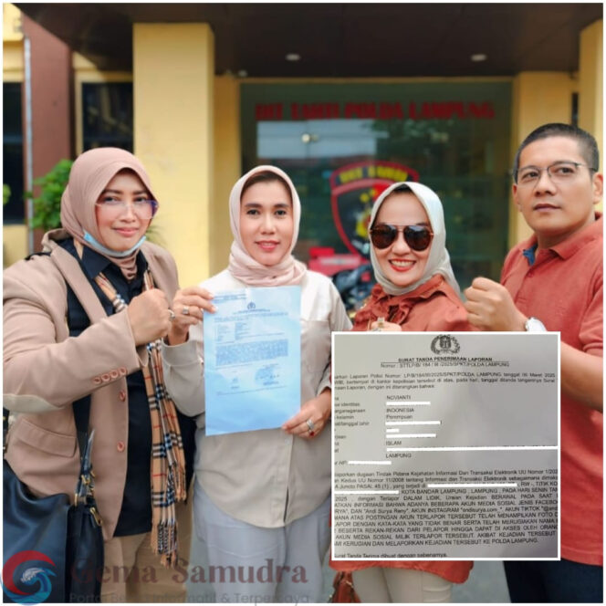 
Advokat Novianti Laporkan UU ITE Medsos “Andi Surya” Ke Polda Lampung*