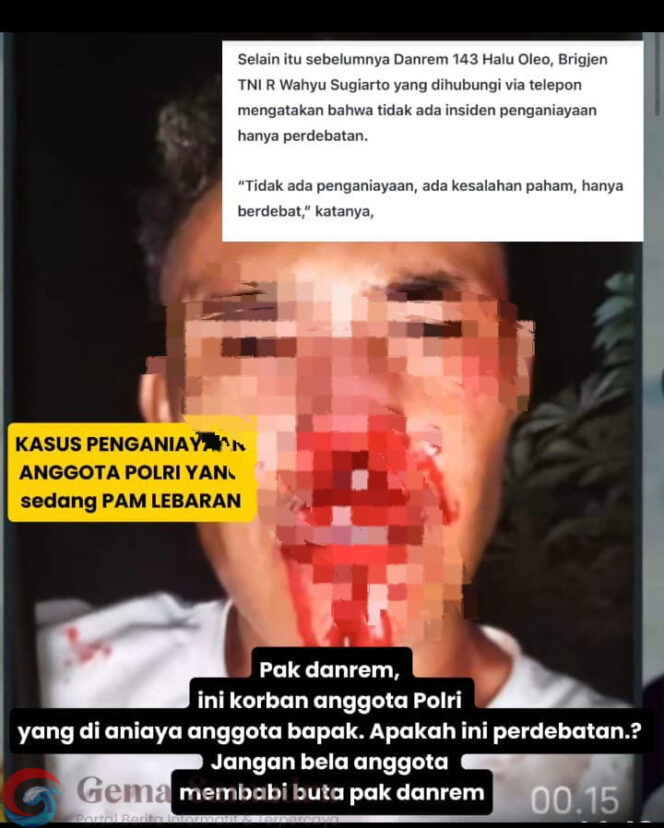 
Dua Oknum TNI dan Sembilan Pemuda Diduga Keroyok Polisi di Muna