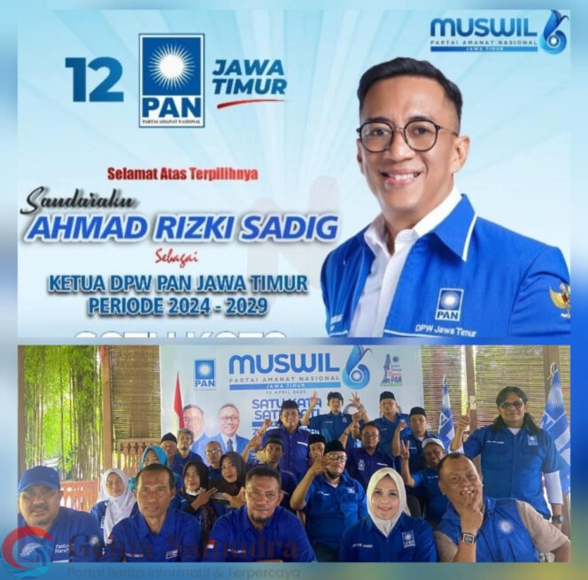 
Ahmad Rizki Sadiq Kembali Terpilih Menjadi Ketua PAN Jawa Timur