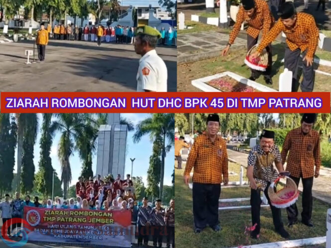 
Ziarah Rombongan Peringati HUT ke 65 DHC BPK 45 Di TMP Patrang Jember.