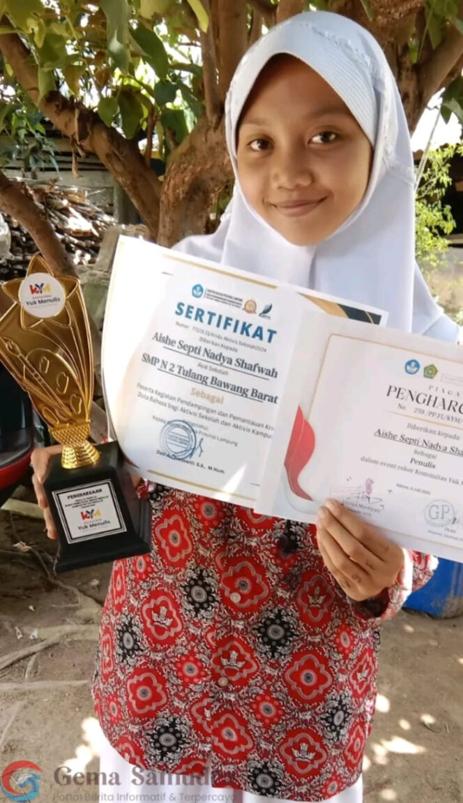 
Aishe, Siswi SMPN 2 Tulang Bawang Barat Lolos Seleksi Sekolah Taruna Nusantara