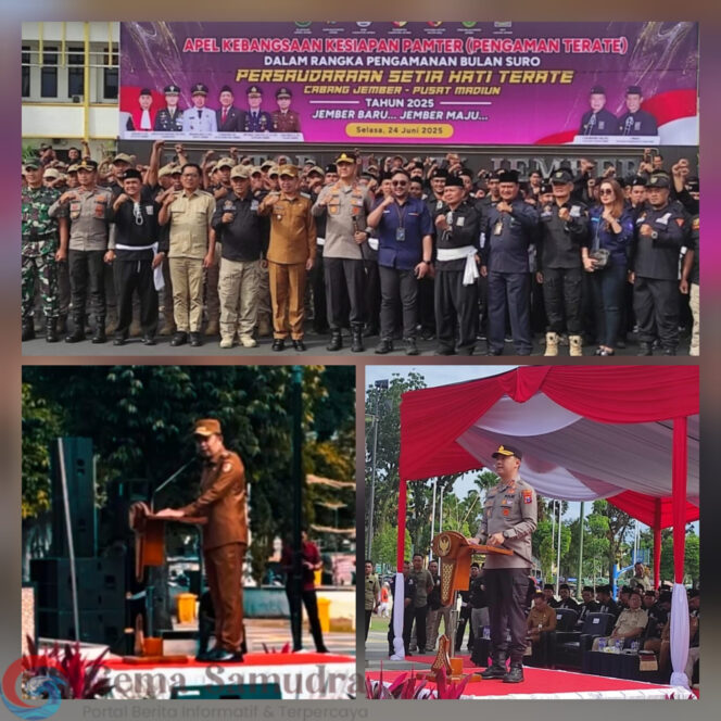 
Gelar Apel Kebangsaan PSHT Cabang Jember, Bersama Forkopimda Jember.