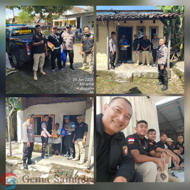 Sinergitas Polsek Ajung Dengan Pamter PSHT Ranting Ajung Giat Bansos Dalam Rangka HUT Bhayangkara ke 72.