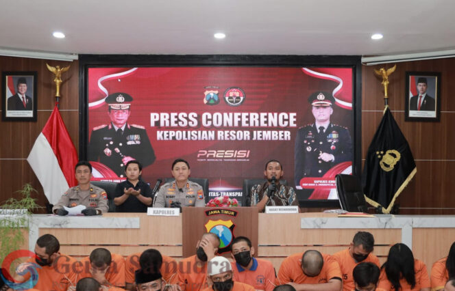 
Amankan 27 Tersangka 10 Diantaranya Residivis Bentuk Komitmen Polres Jember Berantas Narkoba 