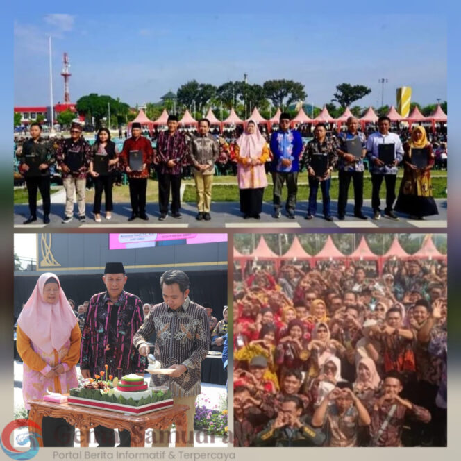 
Saat Peringatan Hari Koperasi Di Alun Alun Jember Bupati Jember Gus Fawait Membagikan SK Koperasi Merah Putih