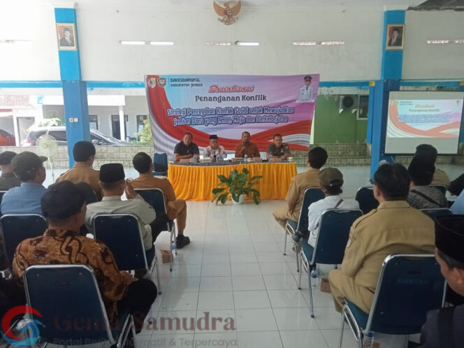 Untuk Penanganan Konflik Sosial di 22 Kelurahan Jember, Bakesbangpol Mengadakan Sosialisasi