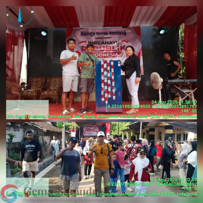 
PJ Kades Pancakarya Achmad Fauzi di Dampingi Bu Kades Hadiri Jalan Santai di Dusun Curah Renteng, Desa Pancakarya.