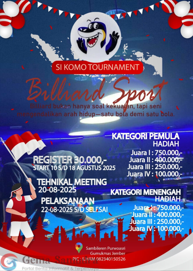 
Yuk !! Segera Daftar Si Komo Cafe  akan Laksanakan Lomba Biliard….