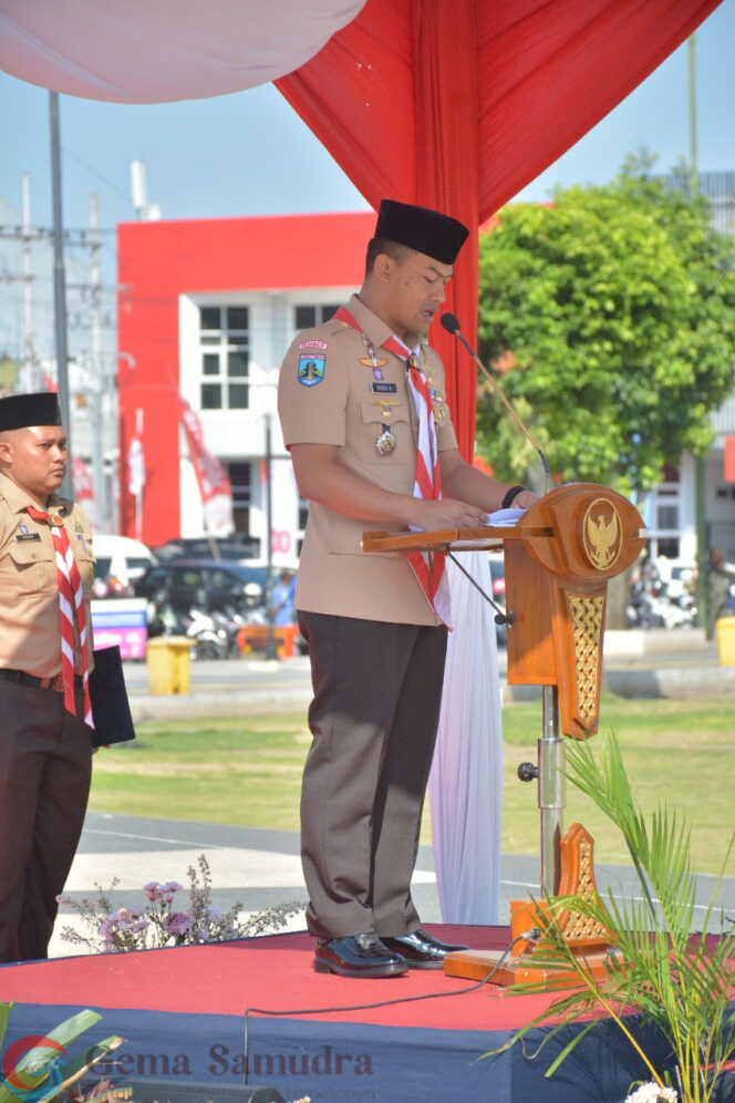 
Dandim 0824 Jadi Pembina Upacara Peringatan Hari Pramuka ke-64 Kabupaten Jember,