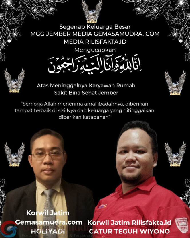 
Ikut Merasa Berduka Korwil MGG Jember Catur Teguh Wiyono Doakan Karyawan Nakes RS Bina Sehat Mendapat Tempat Terbaik Disisi Allah SWT