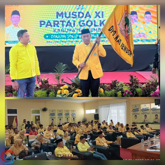
H. Karimullah Dahrujiadi Terpilih Aklamasi Pimpin Golkar Jember Periode 2025–2030