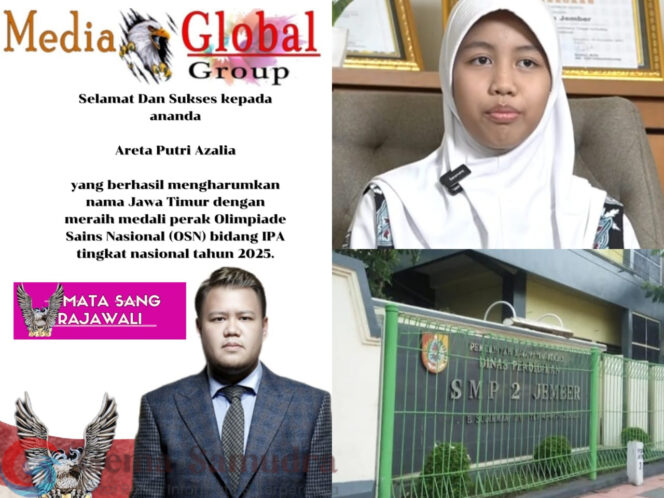 Korwil MGG Catur Teguh Wiyono Apresiasi Prestasi Areta Putri Azalia, Siswi SMPN 2 Jember Raih Medali Perak OSN Nasional