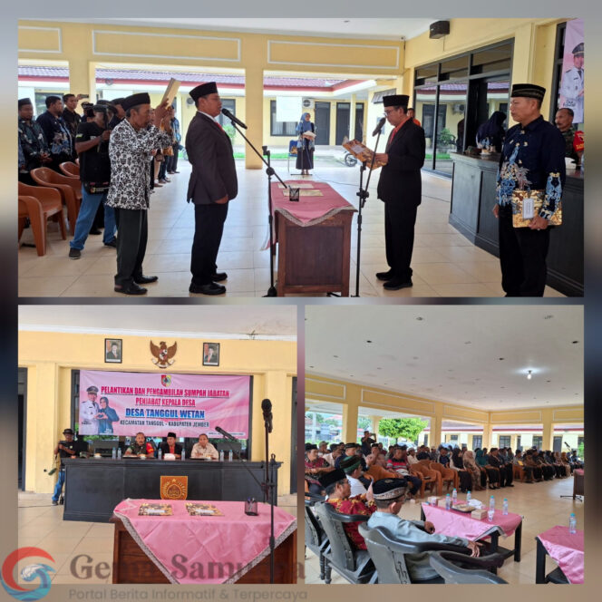 
Pelantikan PJ Kades Tanggul Wetan Hidayatullah Mawardi Berjalan Sukses, Camat Tekankan Penyelesaian Tugas Prioritas