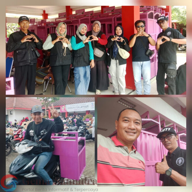 
Polsek Ajung Bersama Laskar Sholawat Nusantara Kawal Distribusi 98 Rombong “Mlijo Cinta”,