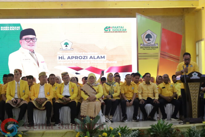 
Musda Kali Ini, Adhitia Pratama Terpilih Jadi Ketua DPD II Partai Golkar Lamtim