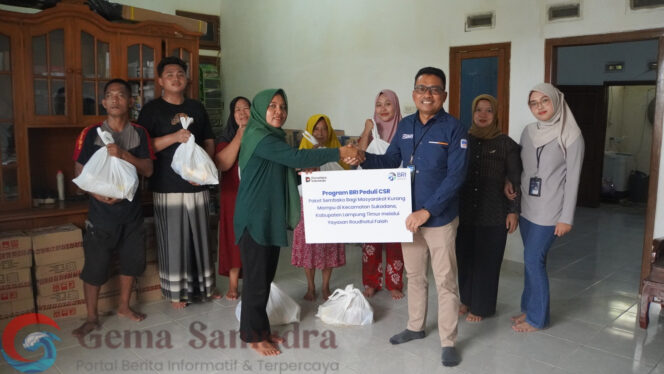 
BRI BO Metro Salurkan 2.000 Paket Sembako Untuk Yayasan Roudhatul Falah Sukadana Ilir