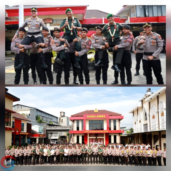 
Sinergitas TNI dan Polri di Kabupaten Jember terus terjaga kuat : Kunjungan kodim 0824 Jember ke polres Jember 