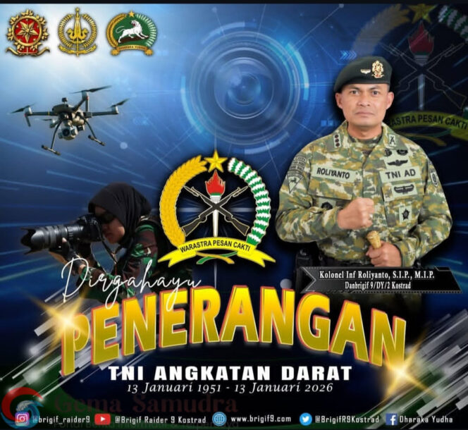 
Yuk Simak !!! Ucapan Danbrigif 9/DY/2 dalam Memperingati HUT ke 75 Penerangan TNI AD.