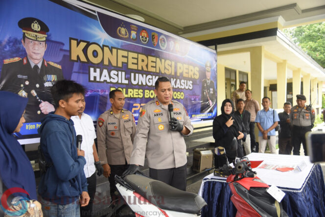 
Ranmornya ditemukan Pemilik Sepeda Motor Sampaikan Ucapan Terima Kasih kepada Polres Bondowoso.