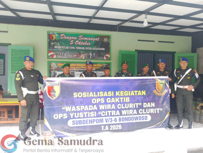 
Subdenpom V/3-6 Bondowoso Gelar Sosialisasi Ops Gaktib dan Ops Yustisi Di Gudmulap V/3 Bondowoso