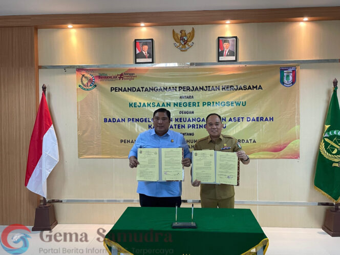 
Wujudkan Transparansi, BPKAD Pringsewu Teken MoU Datun dengan Kejaksaan