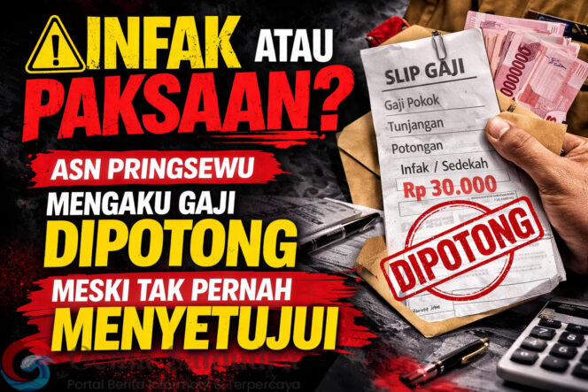 
Polemik Infaq ASN Pringsewu Memanas: Gaji Dipotong Tanpa Persetujuan, Sekda Minta Korban Melapor