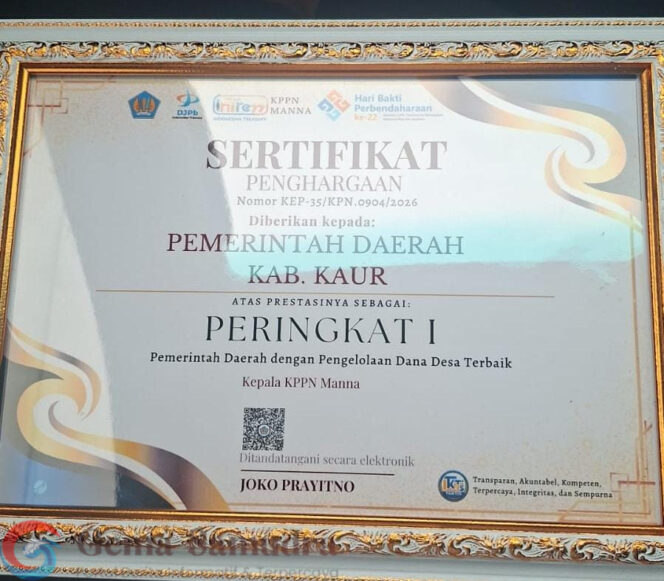 
Pemkab Kaur Borong Tiga Penghargaan dari KPPN Manna, Bukti Pengelolaan Dana Makin Profesional