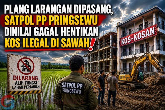 
Pembangunan Kos di Lahan Sawah Gadingrejo Masih Berjalan, Publik Pertanyakan Tindak Lanjut Satpol PP