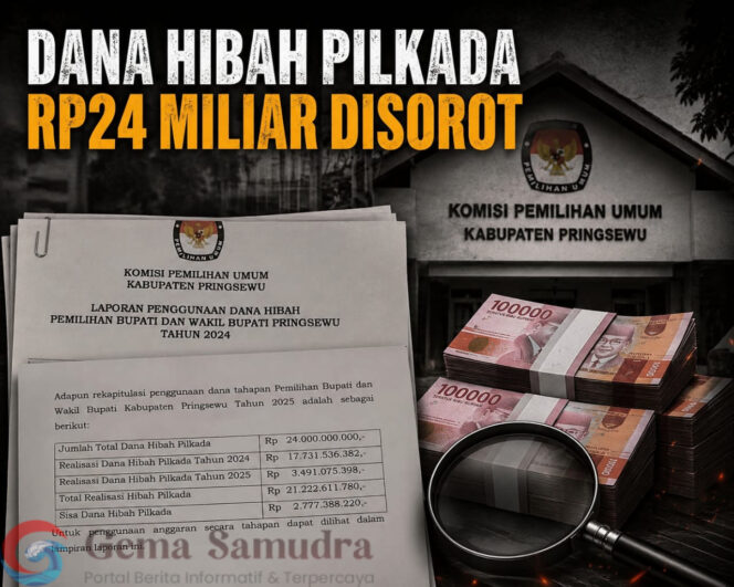 
Transparansi Dana Hibah Pilkada Dipertanyakan, LPJ KPU Pringsewu Minim Rincian