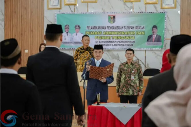 
Penyegaran Birokrasi, Sekda Rustam Lantik 43 Pejabat Administrator Di Lampung Timur