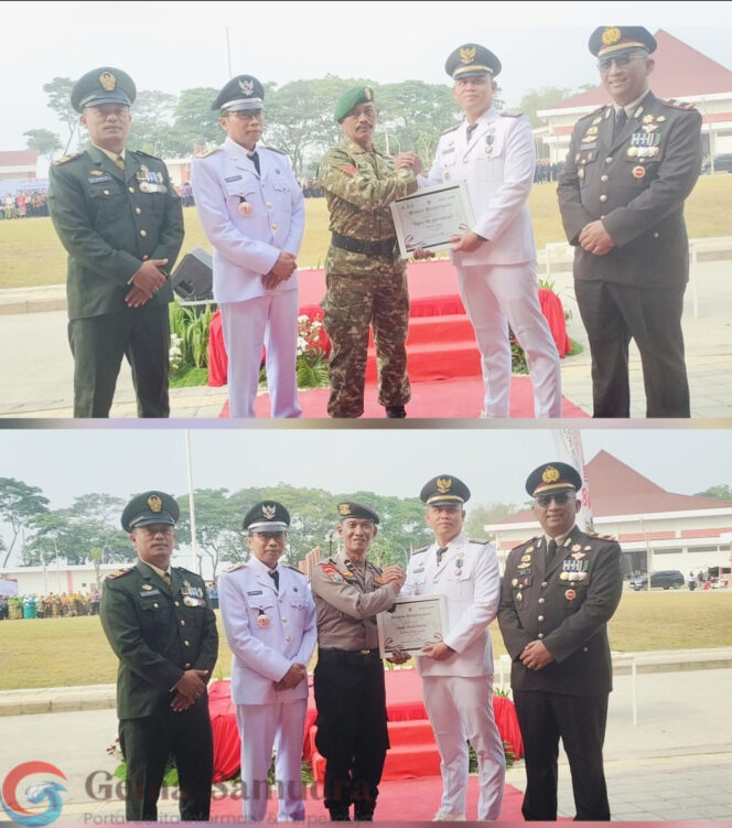 
Upacara Bendera HUT RI ke 81 Babinsa dan Bhabinkamtibmas Pancakarya Raih Penghargaan