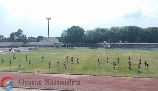 
Tim Sepakbola Porprov Pringsewu Jalani Uji Coba Hadapi EPA Bhayangkara Presisi Lampung FC