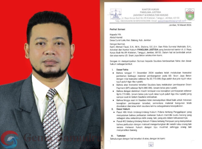 
Somasi UD Sruni Jaya Beton, Ahmad Fauzi: Kami Beri Waktu Satu Hari untuk Pelunasan